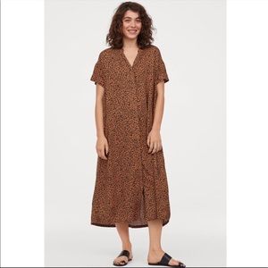 H&M Leopard Shirtdress Size 2
